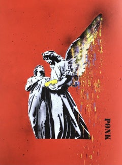 Spray for Love - 1/1 (Red) by PONK (Street Art), 2021