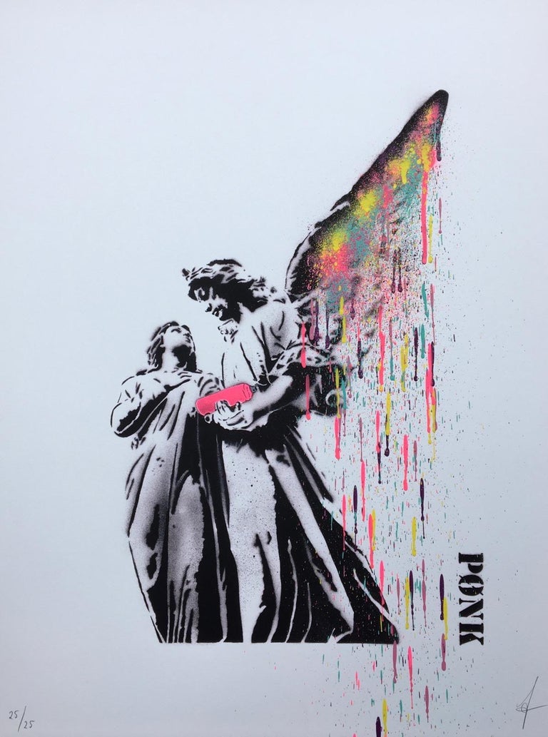 Spray for Love by PONK (Street Art), 2021 - Print by PØNK