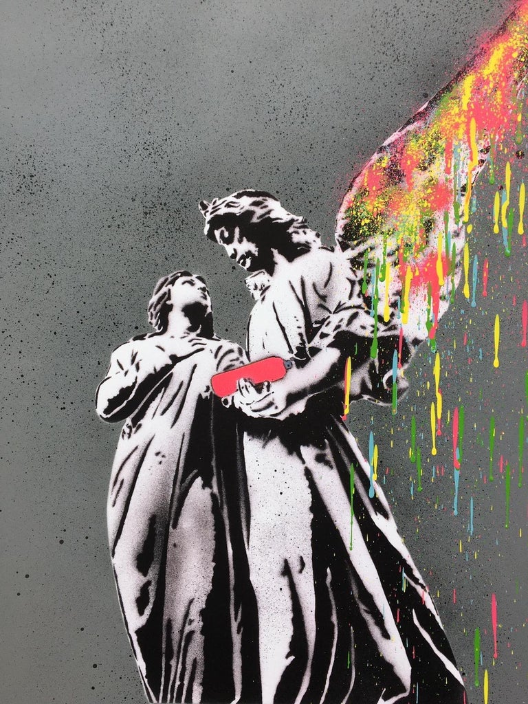 Spray for Love - Grey Edition by PONK (Street Art), 2021 For Sale 2