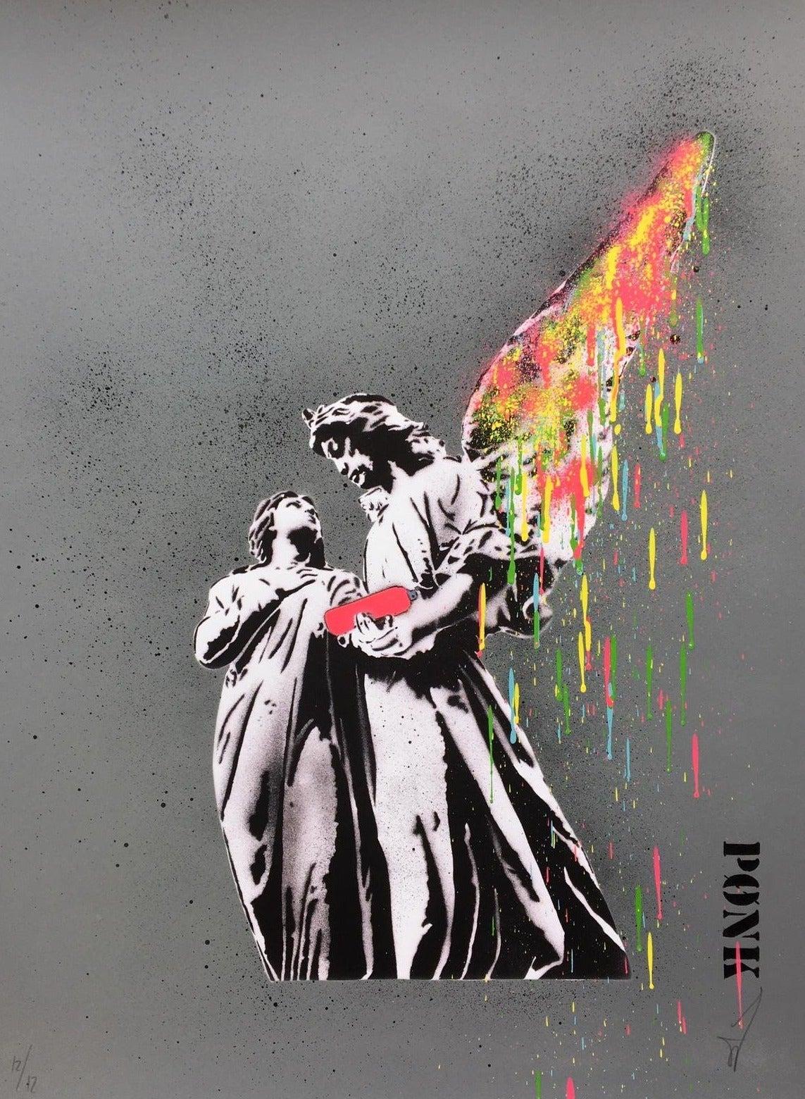 Spray for Love - Grey Edition by PONK (Street Art), 2021