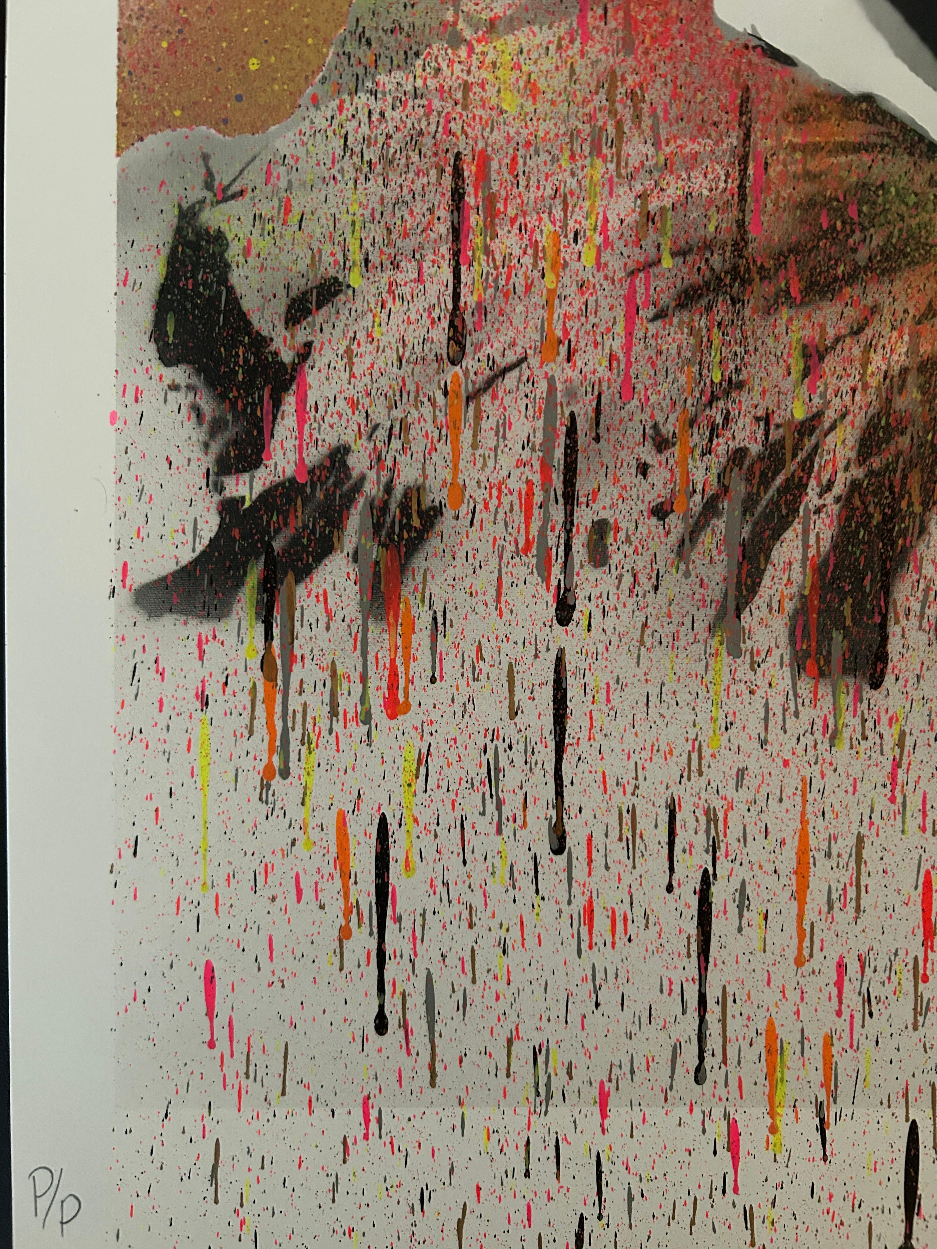 Archival Pigment Print 

Hand-Finished with spray paint on Moab Entrada Bright 290 gsm paper

Printers Proof Unique 1/1

Signed & Numbered with a Certificate of Authenticity

Size: 18 x 24 

