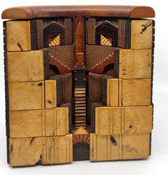 Po Shun Leong Architectural Jewelry Box aus exotischen Hölzern 1989