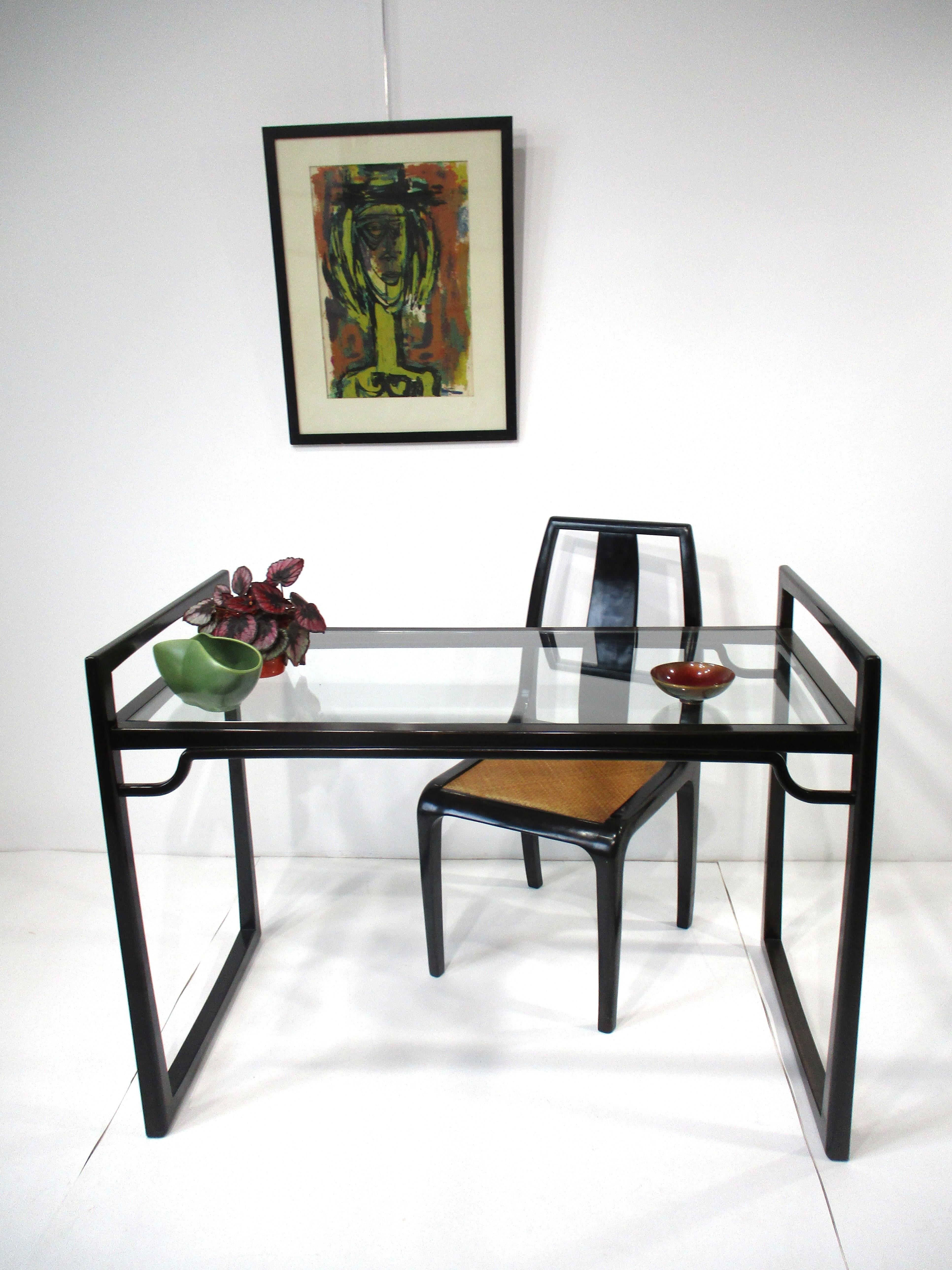 Po Wah Styled Mid Century Oriental Handcrafted Desk w / Stuhl Hong Kong im Angebot 10