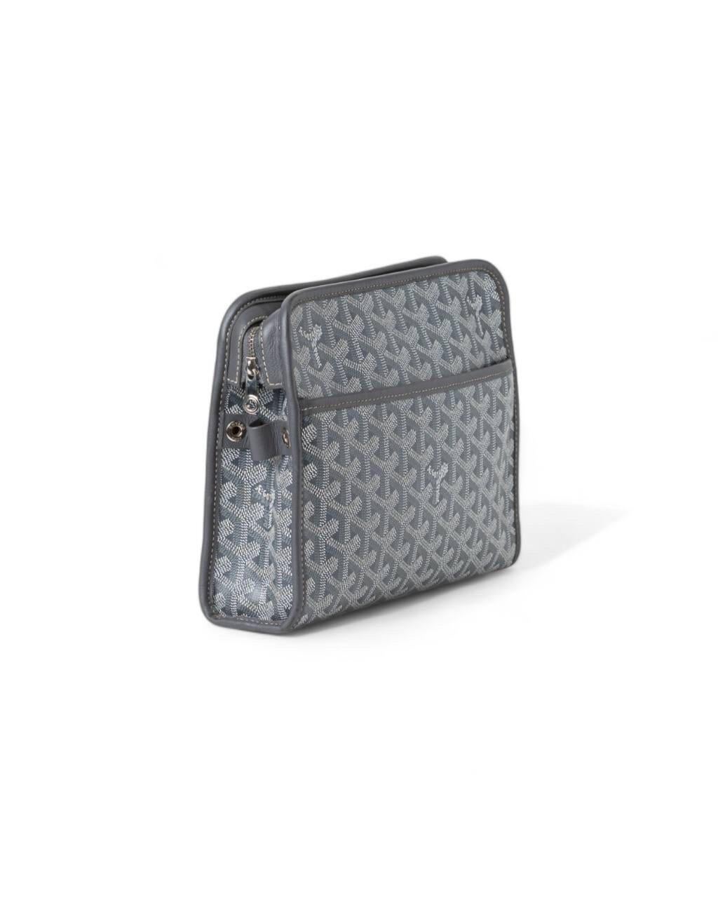 Gris Pochette A Mano Goyard Jouvence MM Toilette Grigia