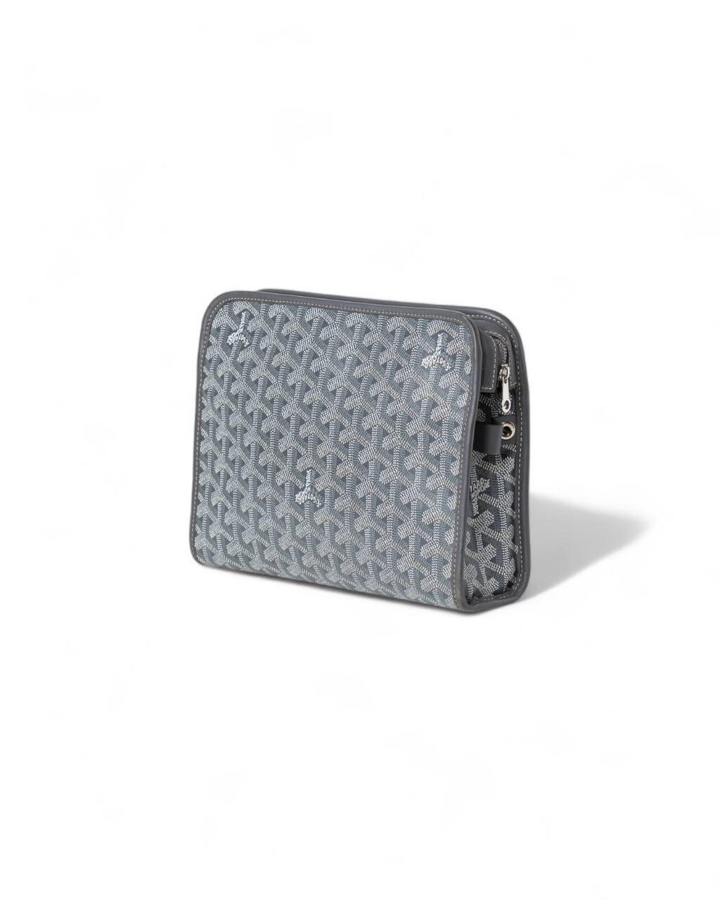 Pochette A Mano Goyard Jouvence MM Toilette Grigia 1