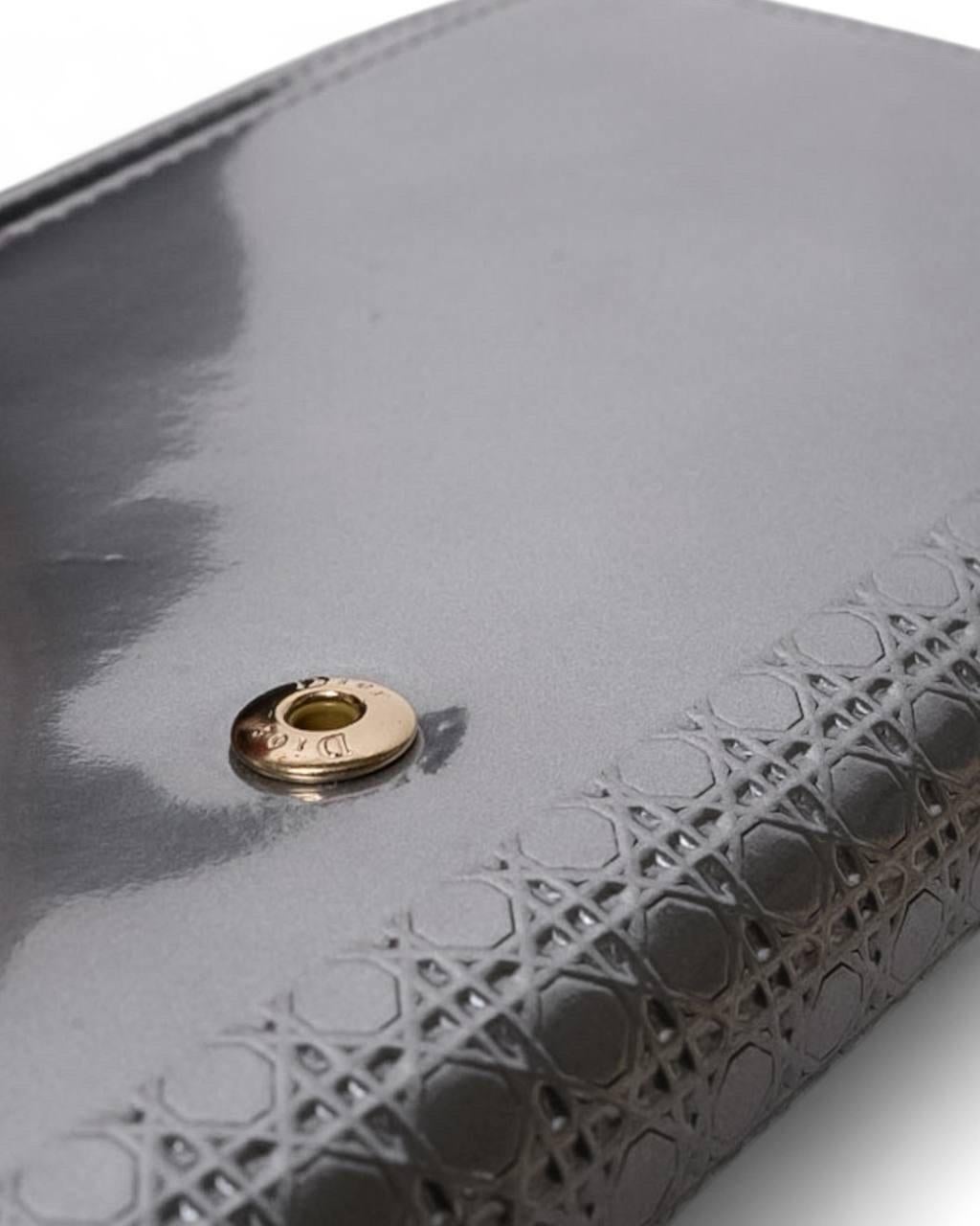Pochette A Tracolla Dior Diorama Pelle Verniciata Silver For Sale 5
