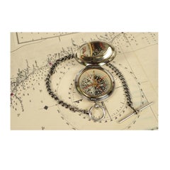 Pocket Brass Compass Used by the Royal Air Force Officers of 1916
