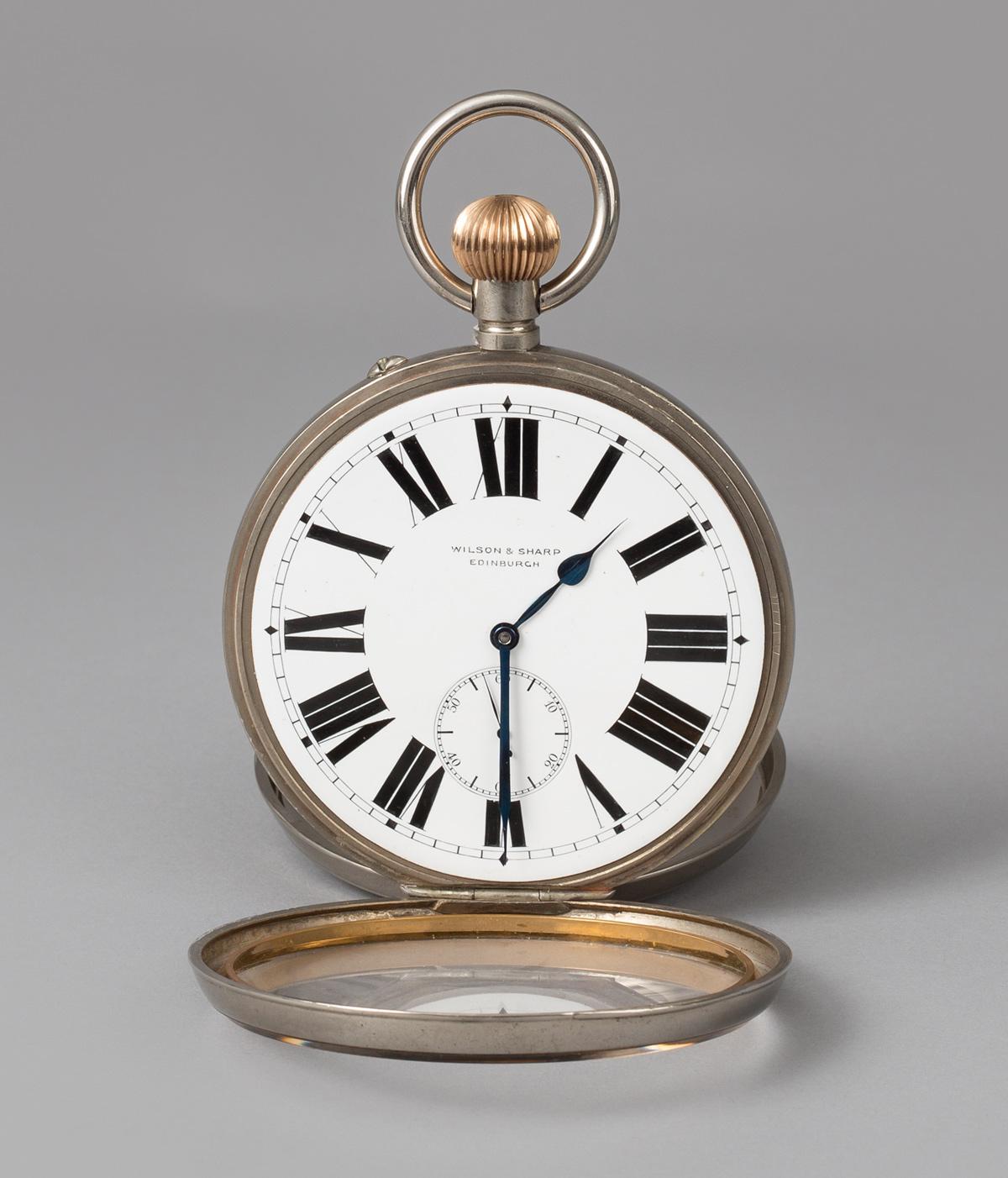 20th Century Pocket Clock in Sterling Silver Stand, 1904 For Sale