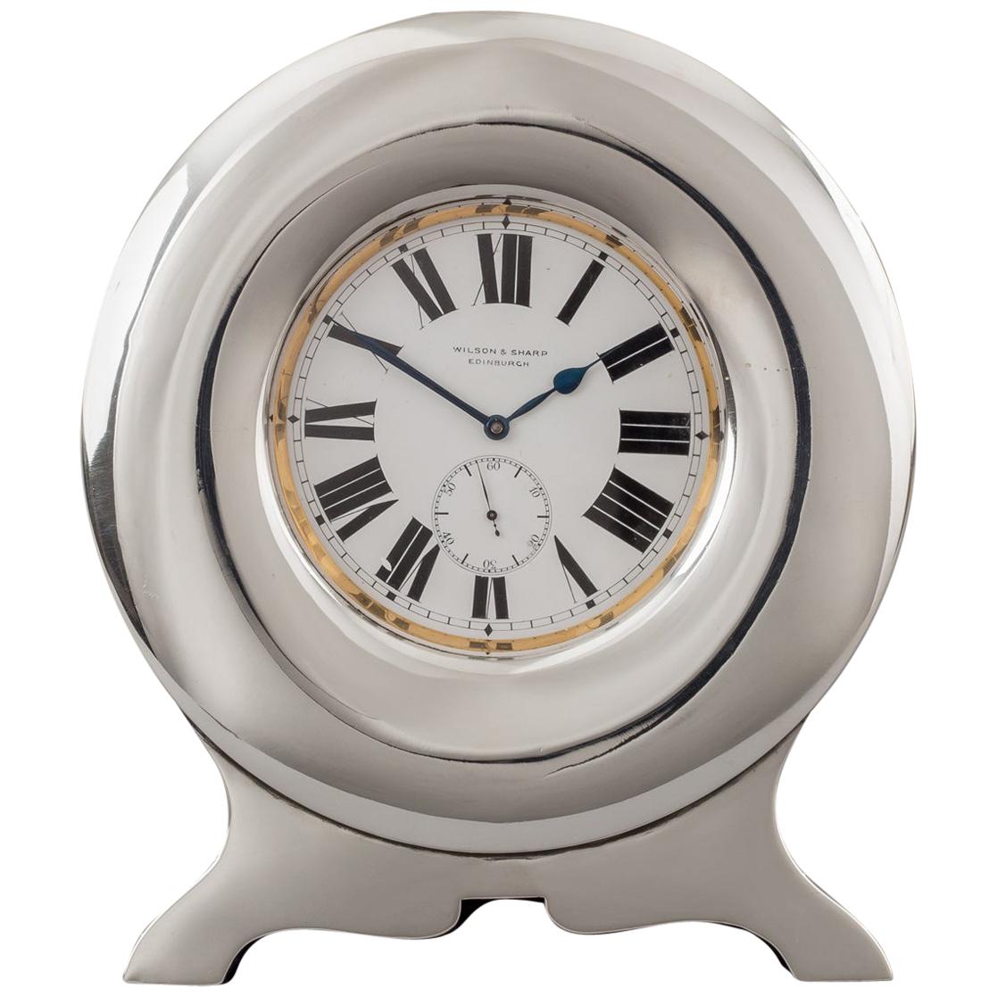 Pocket Clock in Sterling Silver Stand, 1904 For Sale