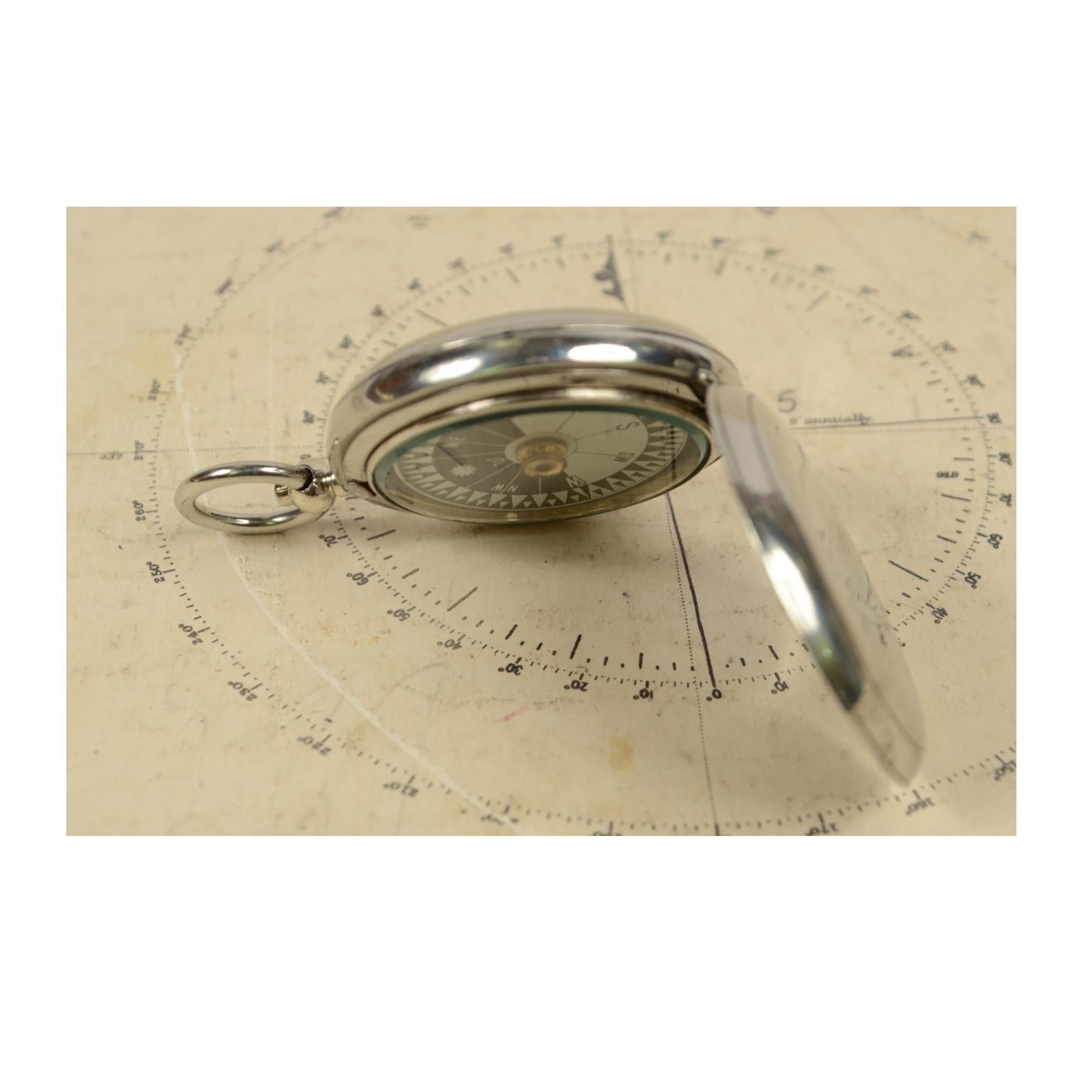 Brass Pocket Compass Used by the Royal Air Force Officers in 1916