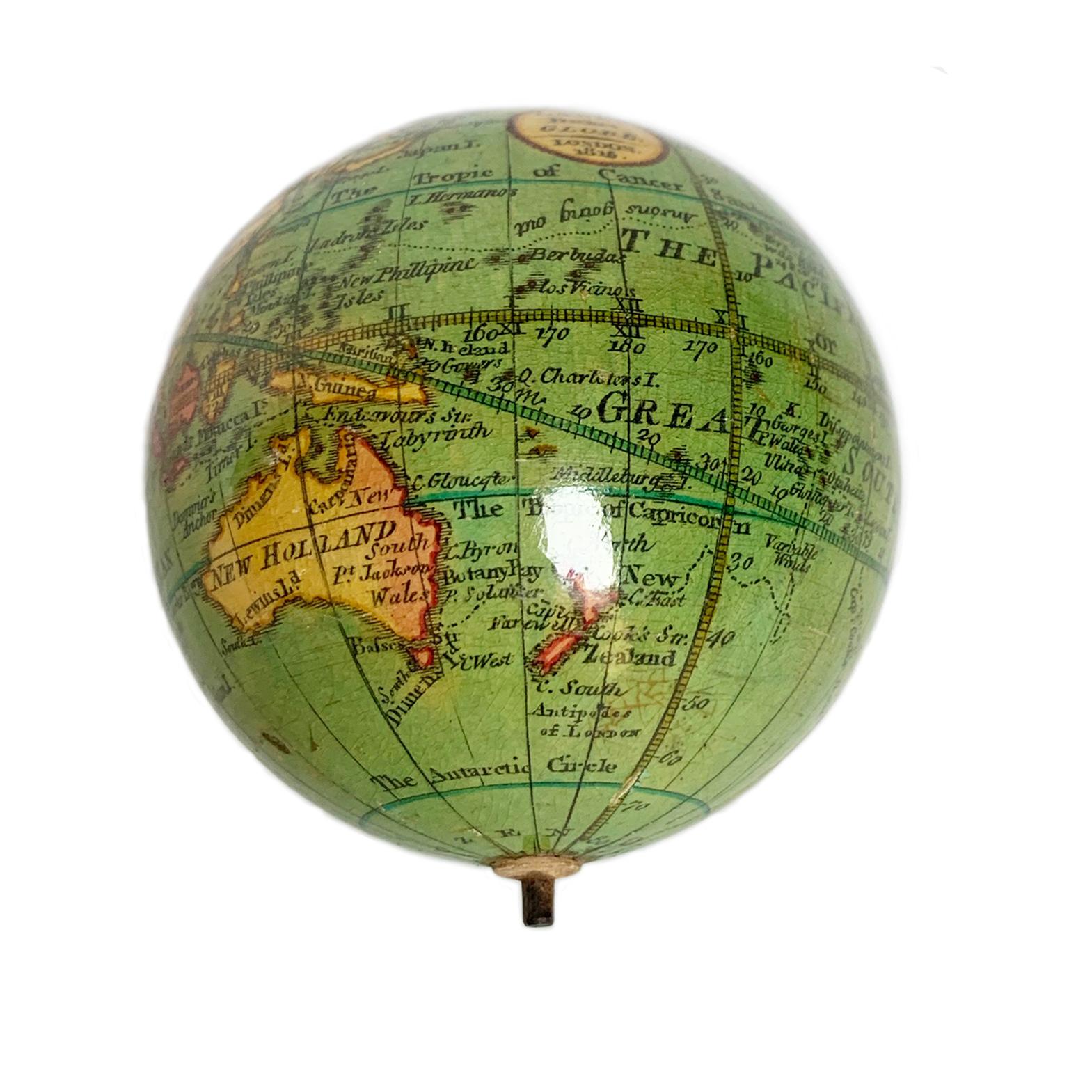 Pocket Globe, Lane, Londres 1815 Cuero en venta