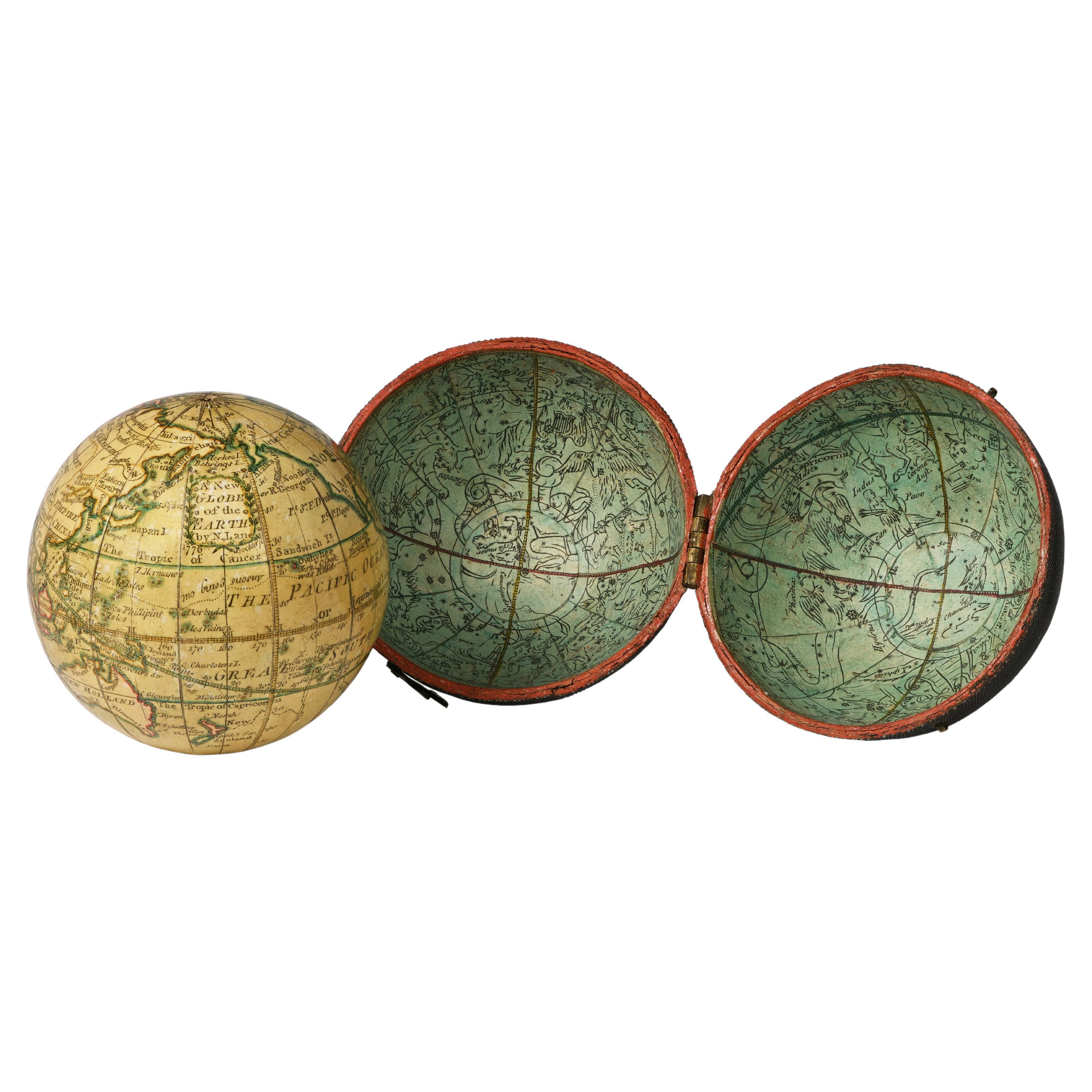 Pocket Globe, Nicholas Lane, London, post 1779 For Sale