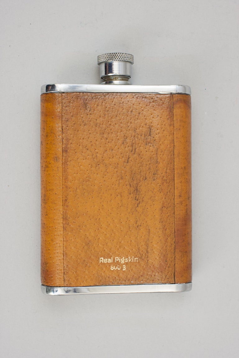 Pocket Leather Hip Flask For Sale at 1stDibs