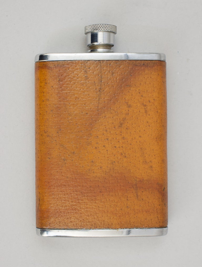 Pocket Leather Hip Flask For Sale at 1stDibs