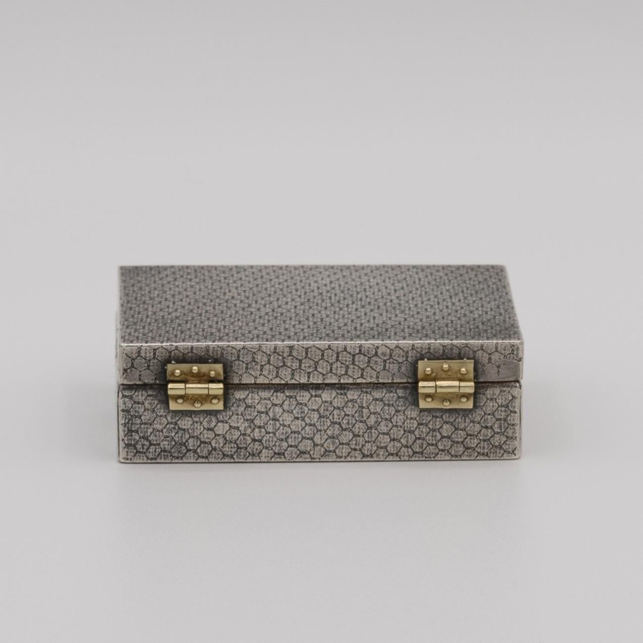 Late 20th Century Miniature Sterling Silver Suitcase Box by Karel Bartosik, Hallmarked London 1983