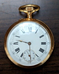 Antique Napoleon III Gold Pocket Watch with Perpetual Calendar, 1890