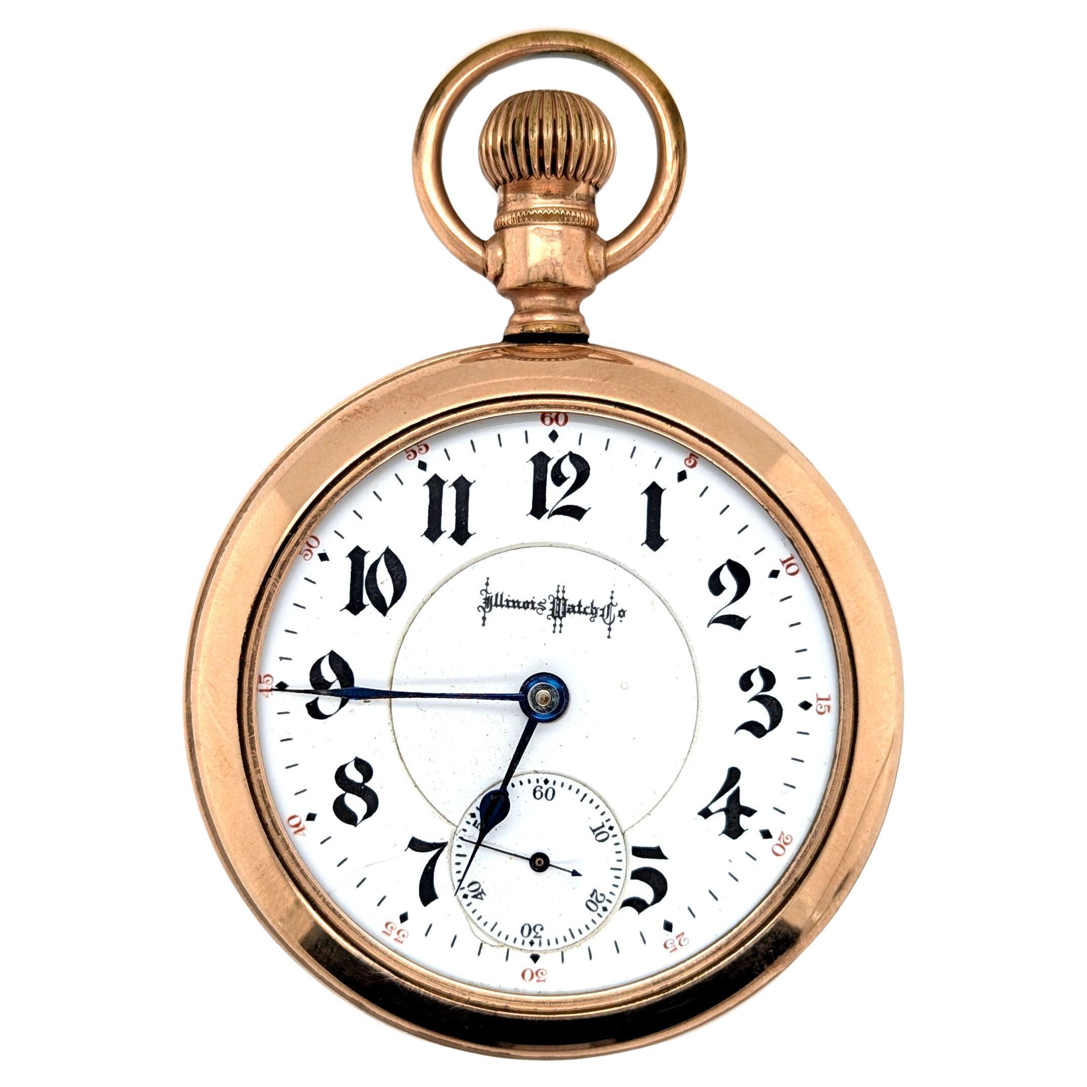 Pocket Watch Bunn Special 21 Jewel Railroad Illinois Watch Co 18 Size