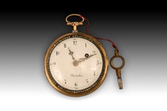 Pocket Watch, Deroches Brothers, Gilded Metal, Enamels, Etc. P Late 18th Century