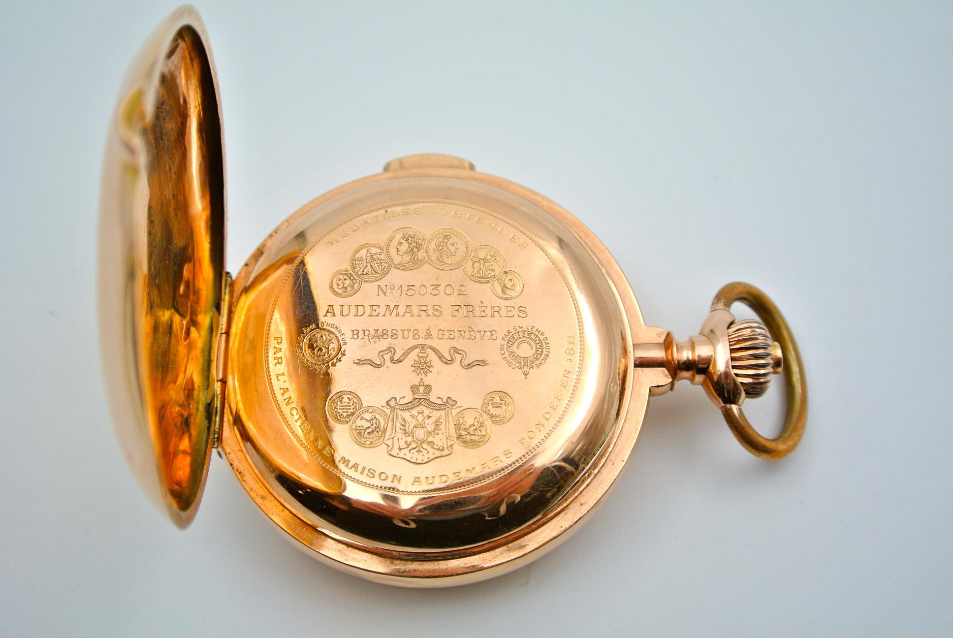 Napoleon III Pocket Watch, Gousset Watch, with 18-Carat Gold Mechanism