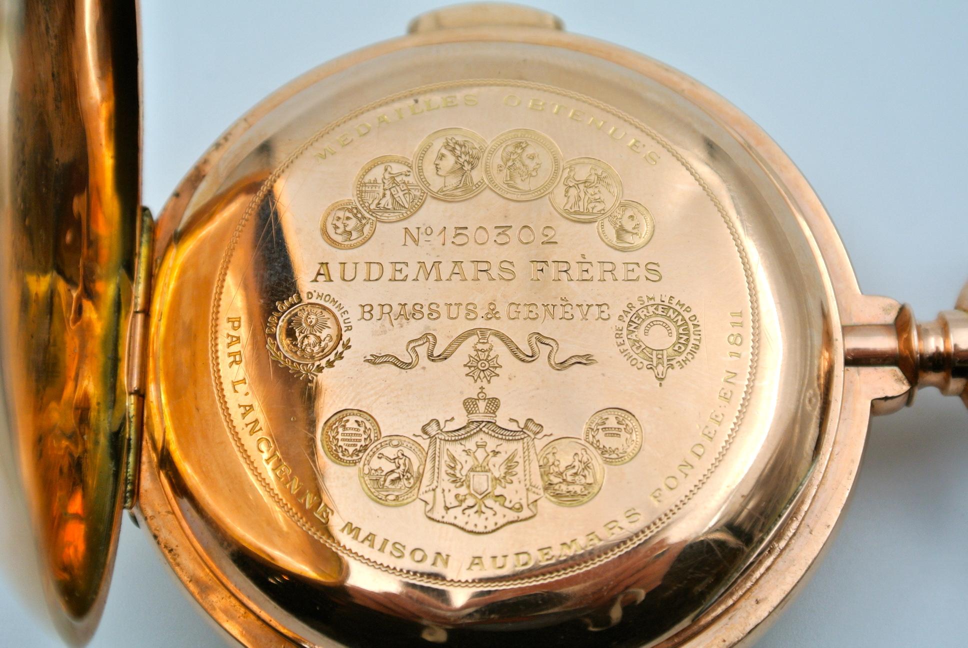 European Pocket Watch, Gousset Watch, with 18-Carat Gold Mechanism