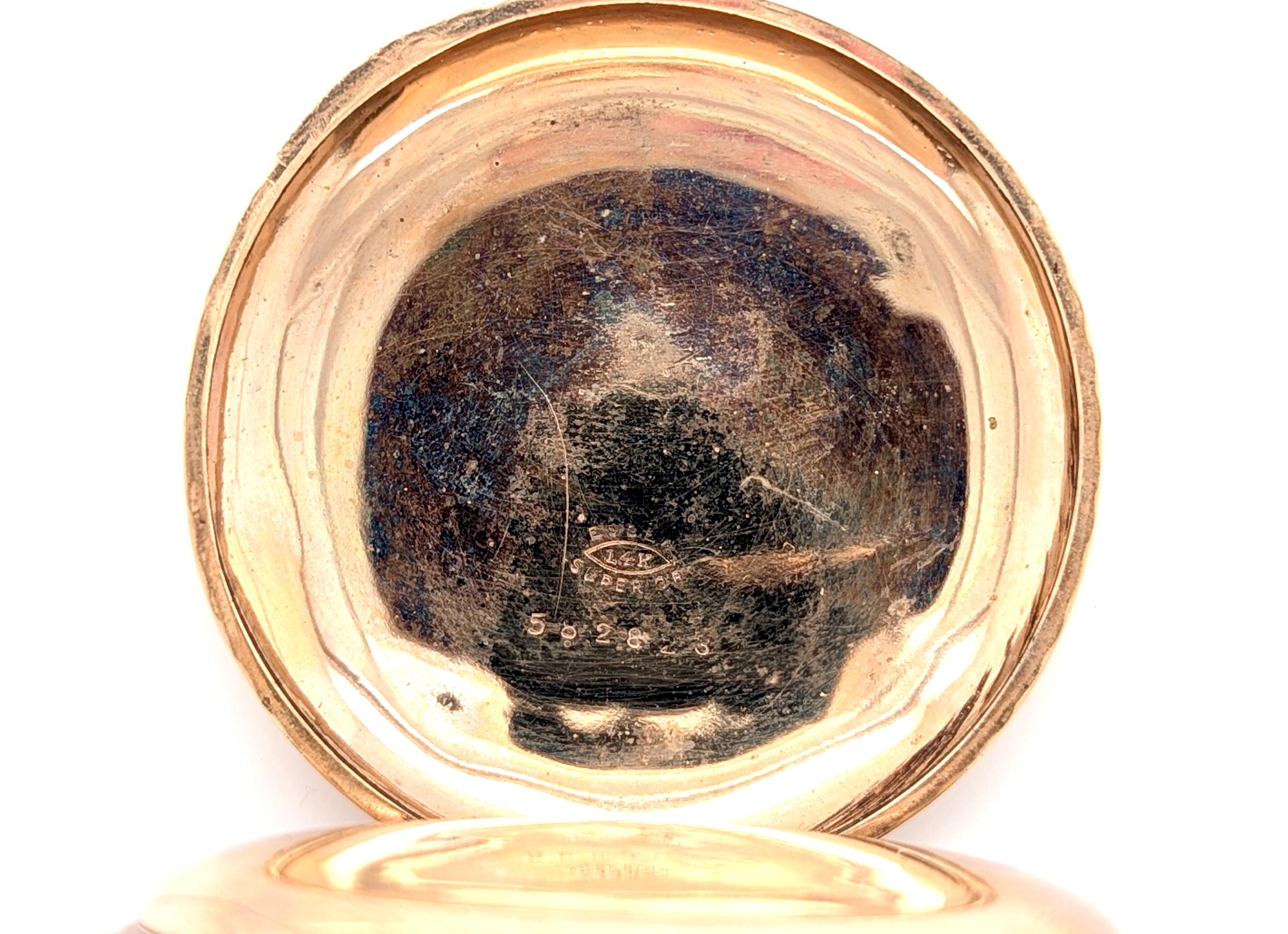 Pocket Watch Hunting Case 14K Multi Color Gold Superior Waltham GIANT 1896 1