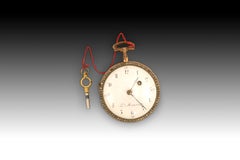 Pocket Watch, Lz Maurin, Gilded Metal, Enamels, Etc, 19th Century