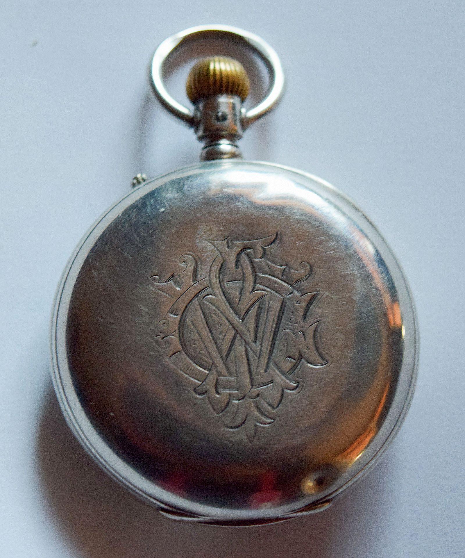 Pocket watch open face silver Russel's Liverpool English silver hall marks 1