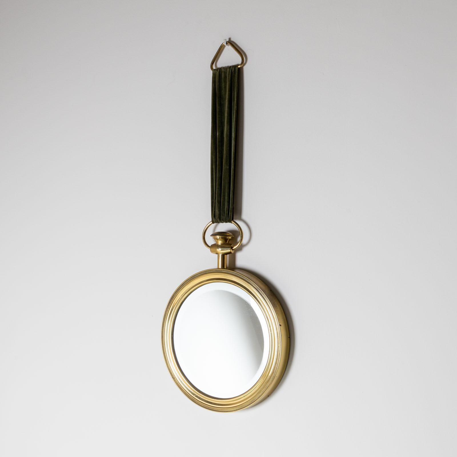 XX secolo Specchio da parete con orologio da tasca in stile Piero Fornasetti, Italia in vendita