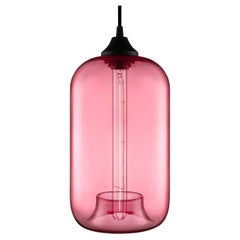 Pod Rose Handblown Modern Glass Pendant Light, Made in the USA