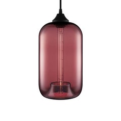 Pod Sapphire Handblown Modern Glass Pendant Light, Made in the USA