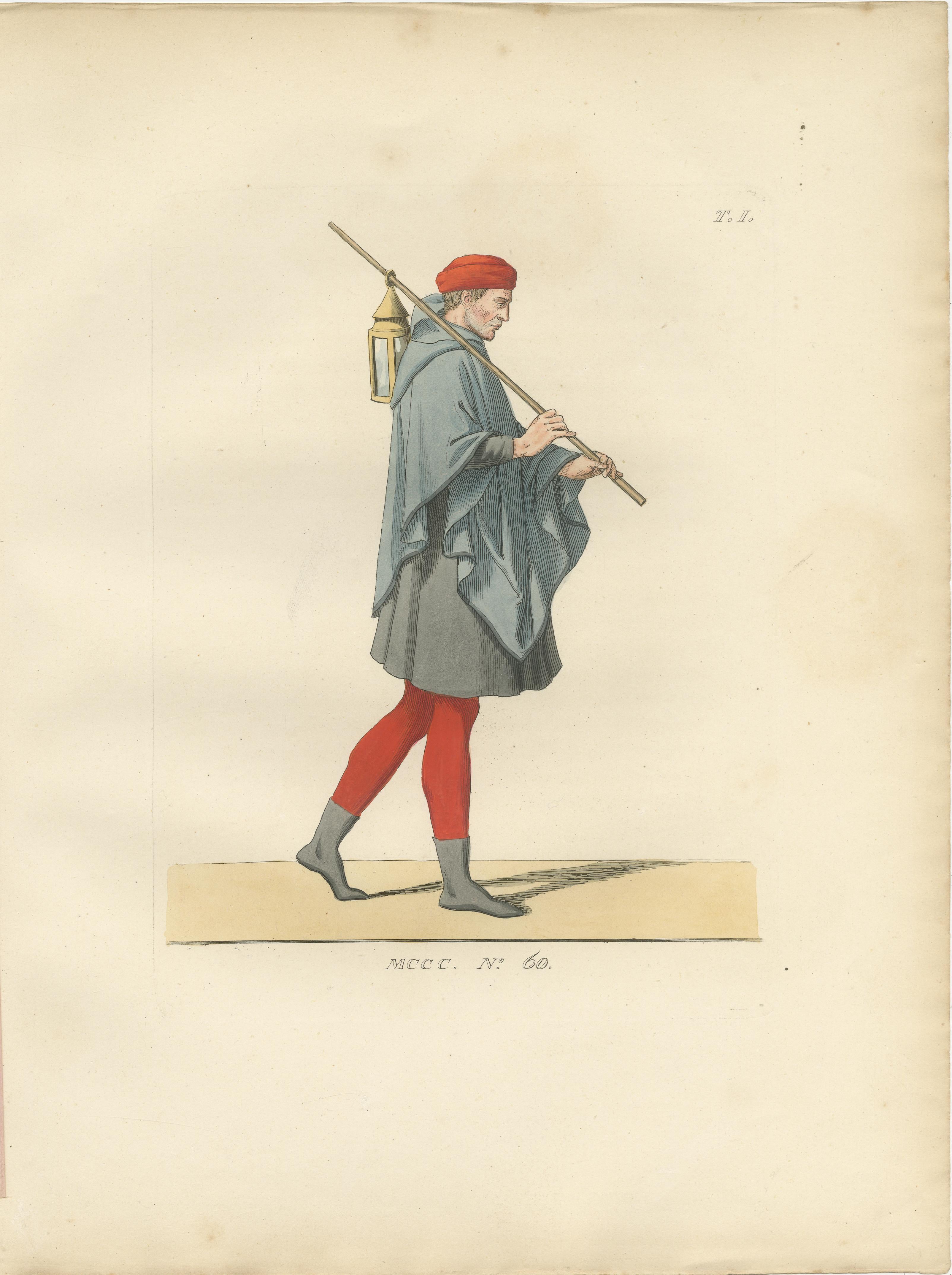 French Podestà’s Palace, Florentine Enforcer, and Cosimo de’ Medici the Elder, 1845 For Sale