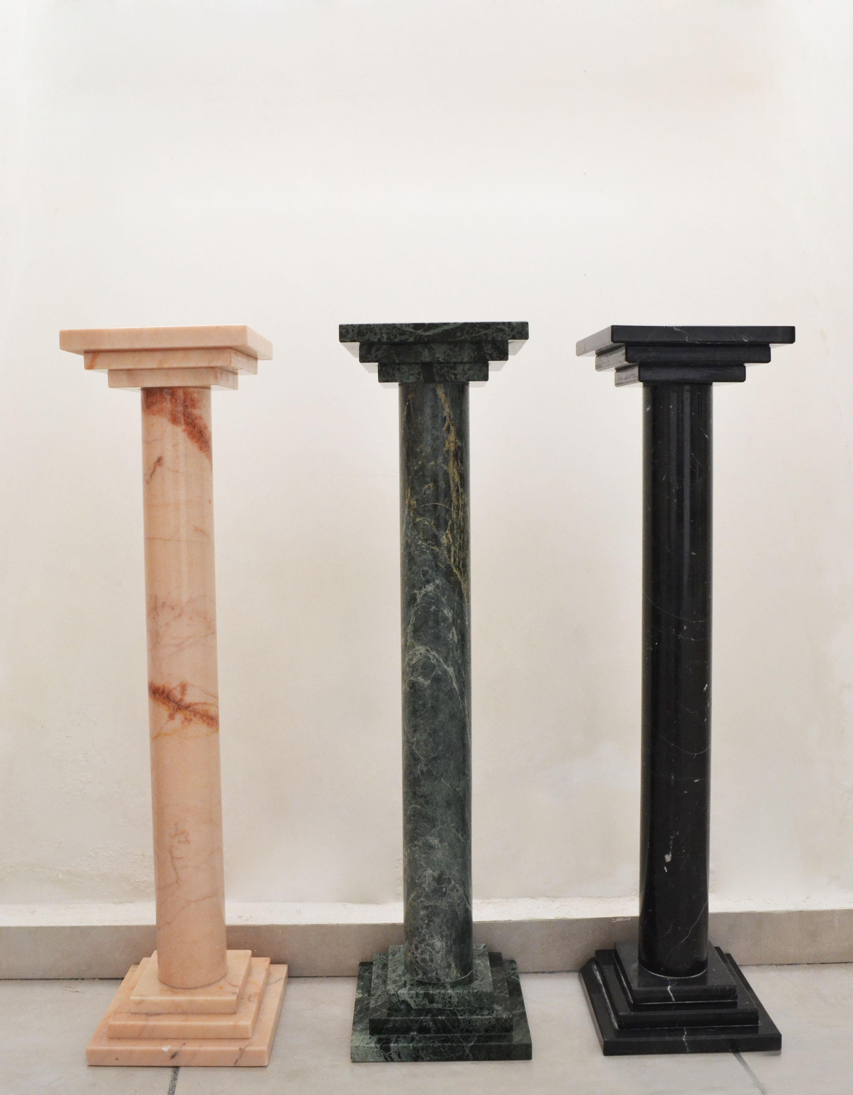 Podium or Column in Portuguese Rose Marble by Element & Co. im Zustand „Neu“ im Angebot in Madrid, ES