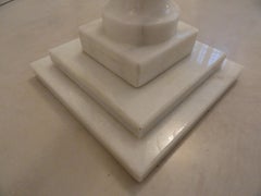 Podium Column in White Carrara Marble by Element&Co.