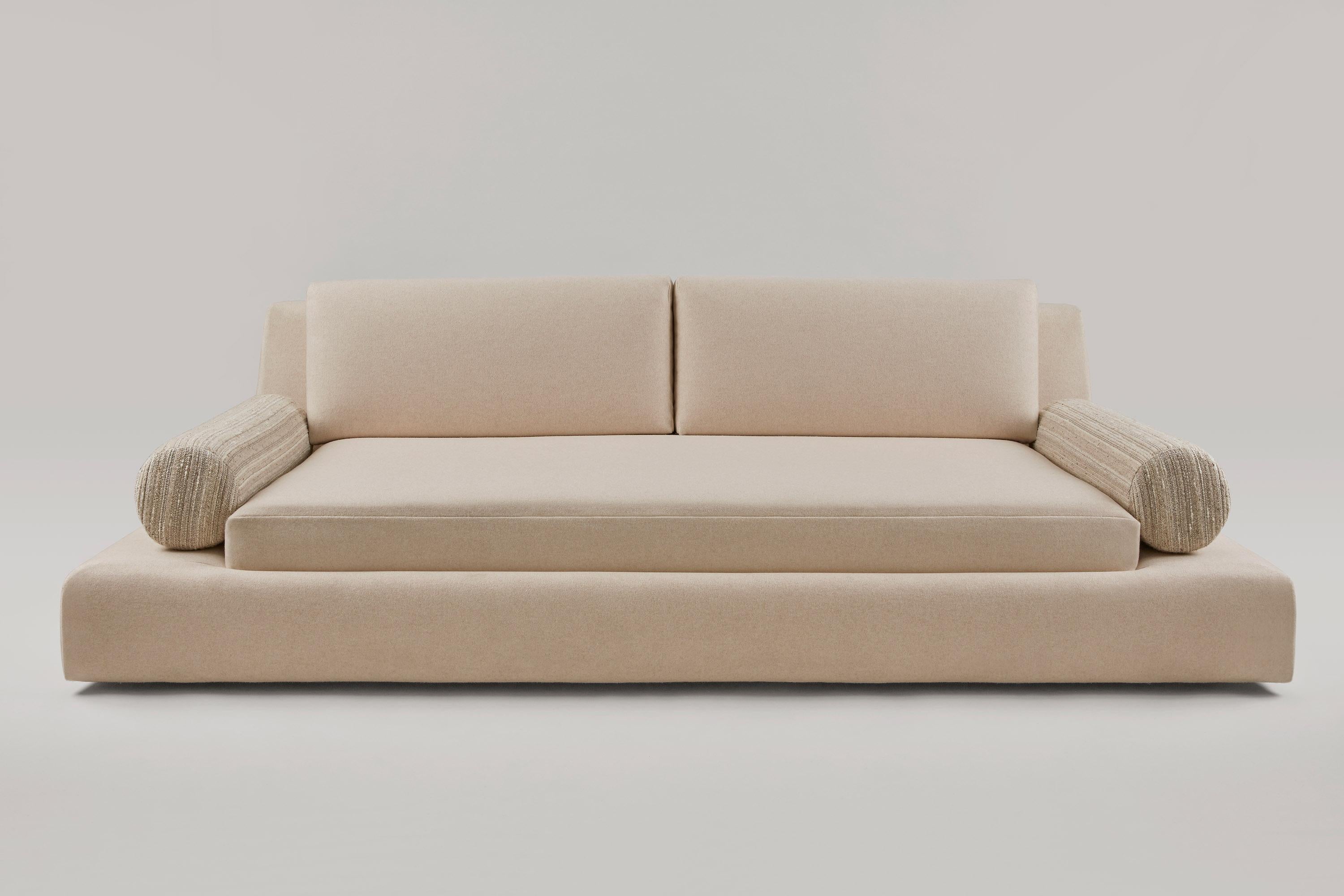 French Podium Sofa by Hauvette Madani For Sale