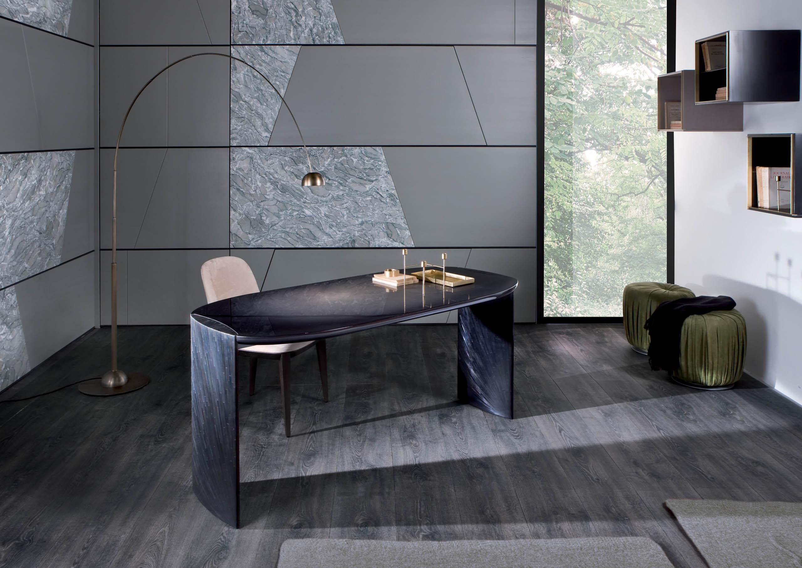 Wood Poe Console Table by Laurameroni For Sale