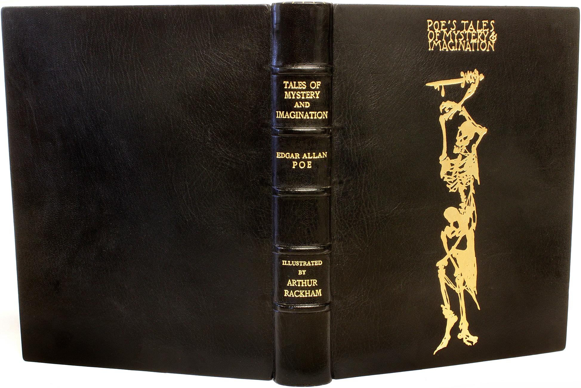 AUTOR: POE, Edgar Allan. 

TITEL: Geheimnisvolle und phantasievolle Geschichten.

HERAUSGEBER: London: George G. Harrap & Co, Ltd, 1935.

BESCHREIBUNG: ERSTE HANDELSAUSGABE. 1 Band, kleine Folio, 9-3/4 