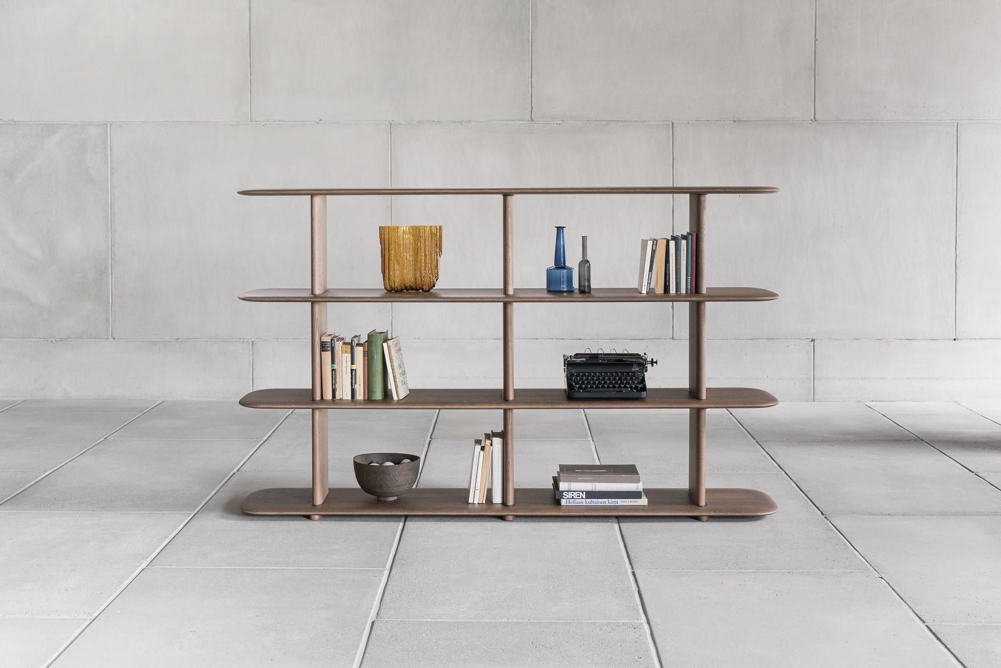 Graceful and poetic, yet robust, is its designers' description what the Poeme Shelf is all about. Designed by the Poiat Studio's co-founders, Timo Mikkonen and Antti Rouhunkoski, the shelf derives its influences from many different aspects and