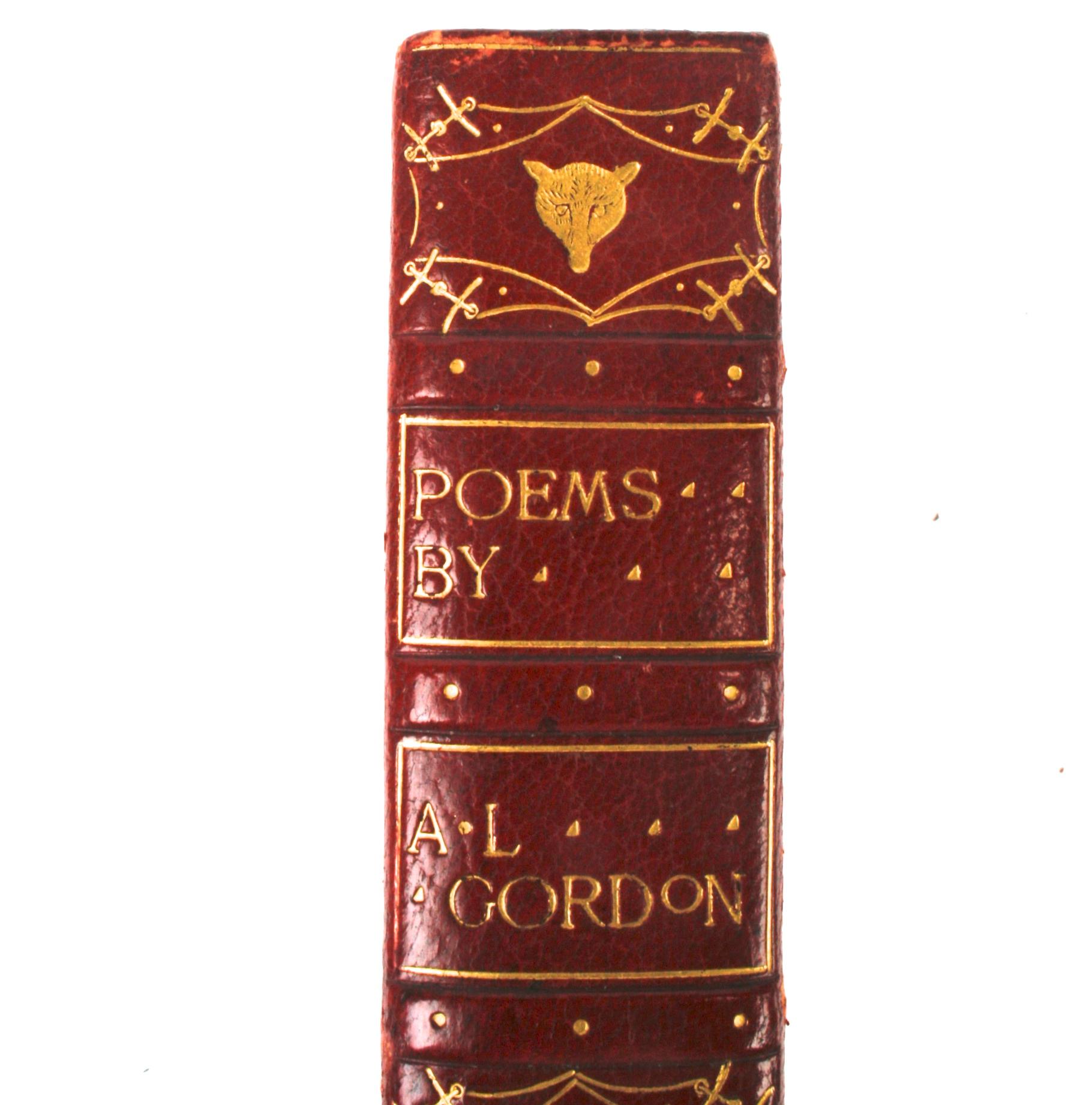 Gilt Poems by Adam Lindsay Gordon, 1898