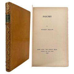 POEMS by Stephen Phillips in a lovely Zahensdorf binding, 1898