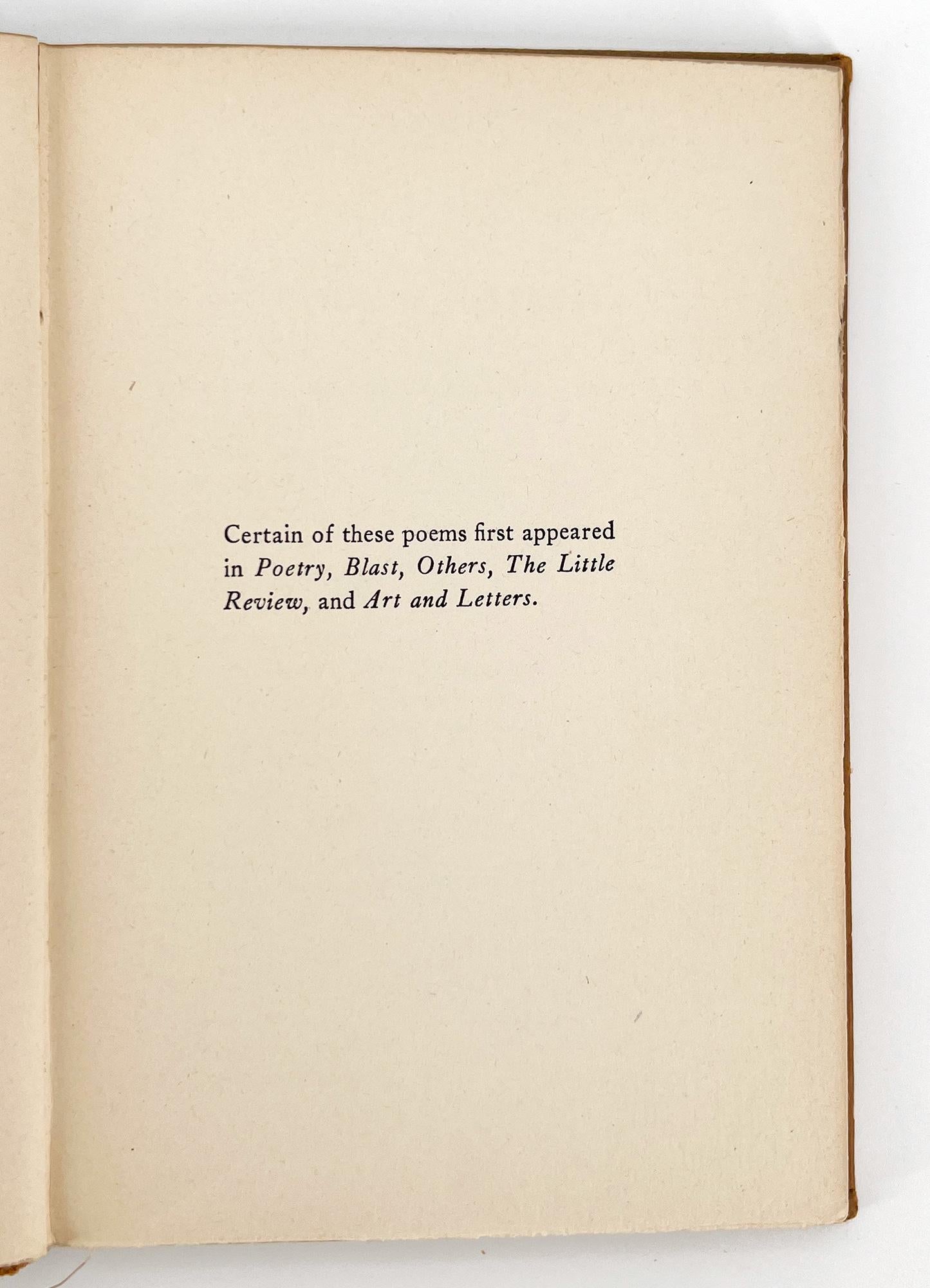 Poèmes de T. S. Eliot - Première édition américaine, 1920 Bon état - En vente à Middletown, NY