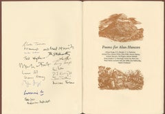 Poems for Alan Hancox, Whittington Press, Limited Edition