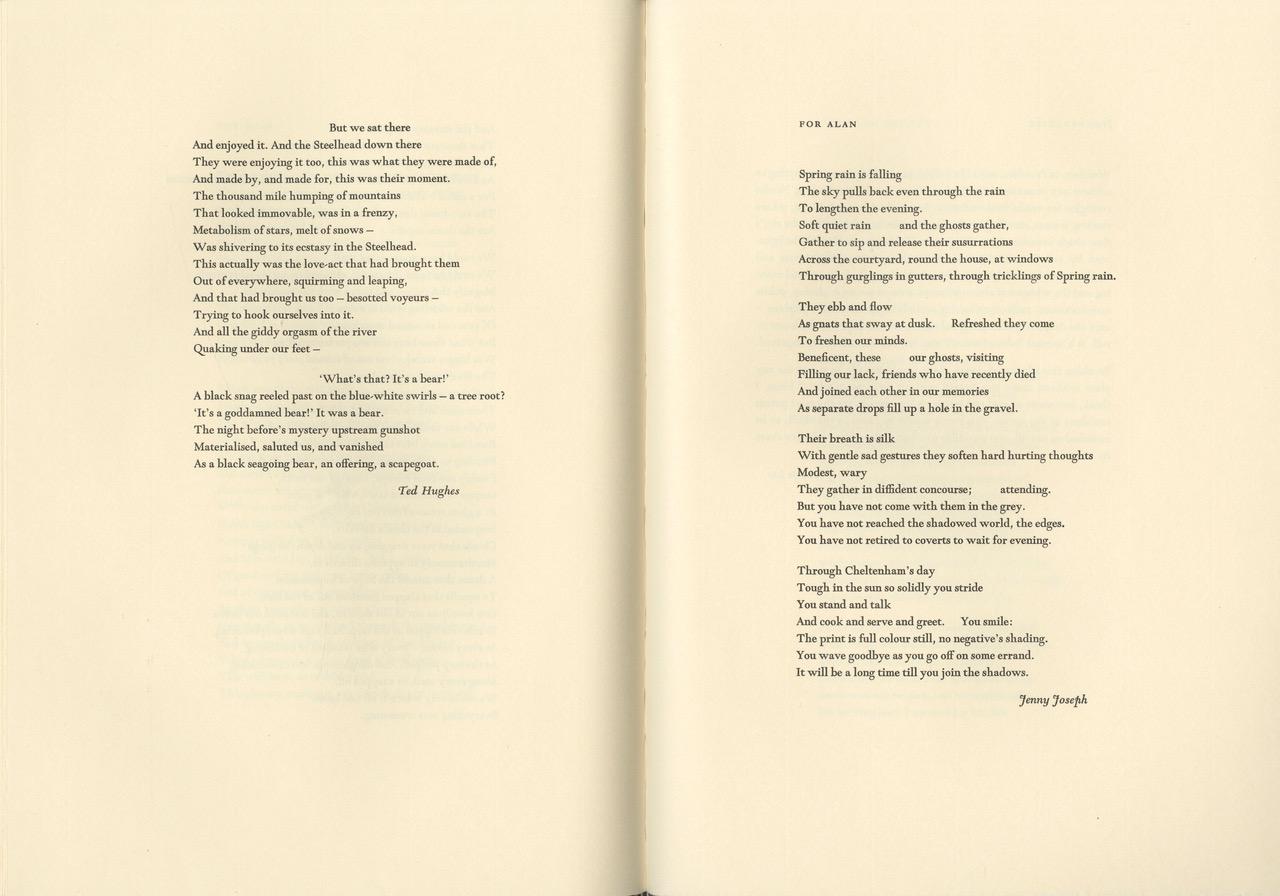 Poèmes d'Alan Hancox pour Whittington Press, édition limitée en vente 1
