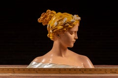 "Poesia" ("Poetry")  After Antonio Garella Painted Plaster Bust