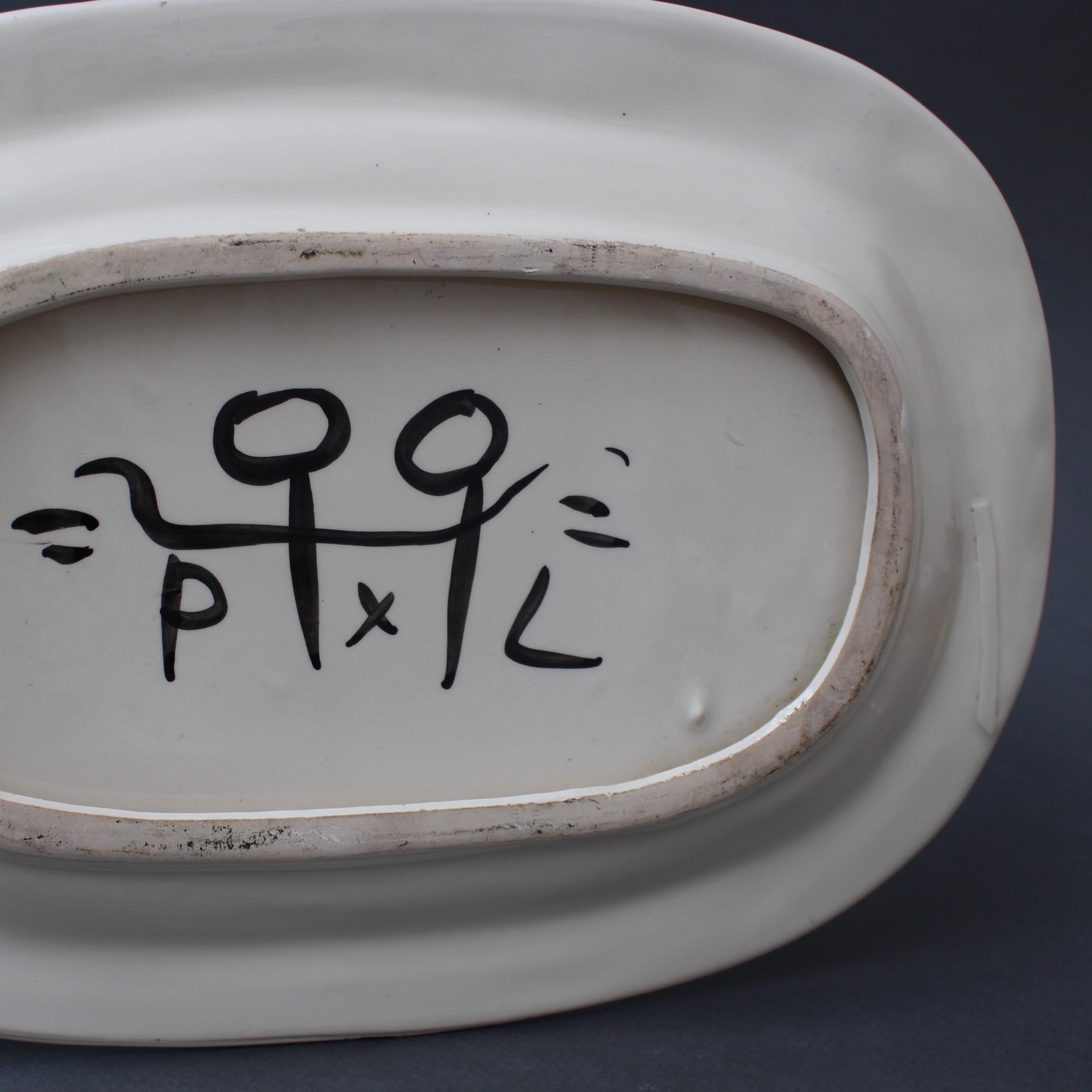 Poet-Laval Decorative Ceramic Platter by Jacques Pouchain, France circa 1950s 2