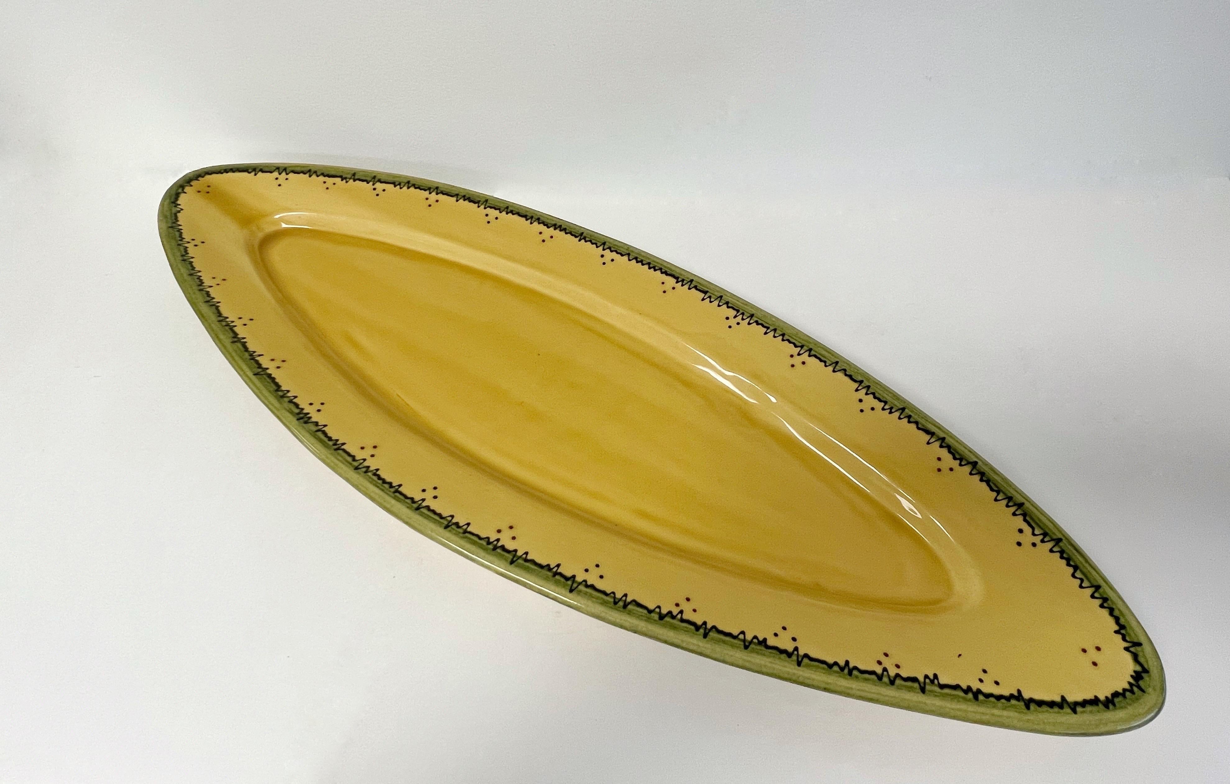 Poet Laval French Ceramic Salmon Serving Platter Dish  For Sale 6