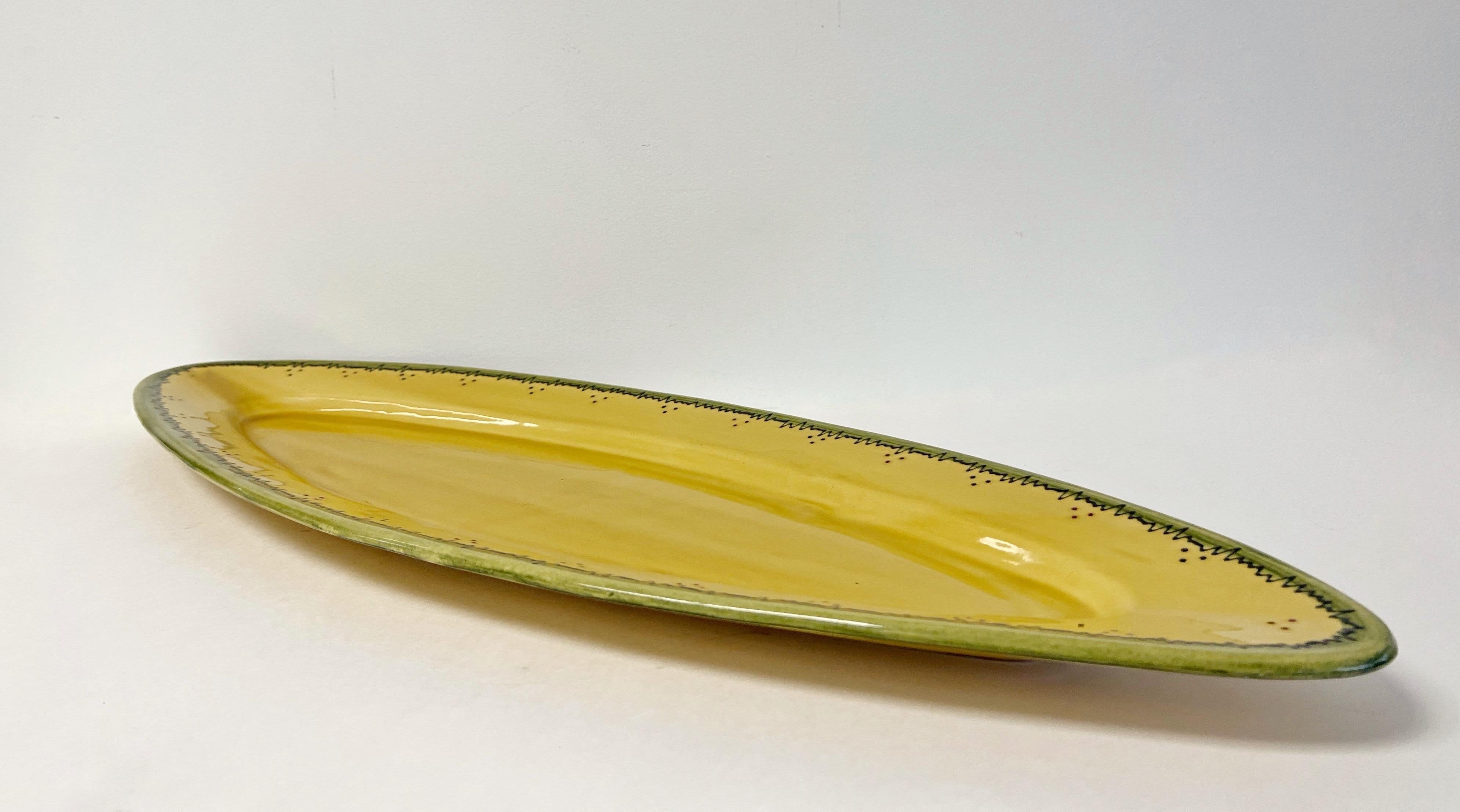 Poet Laval French Ceramic Salmon Serving Platter Dish  For Sale 5