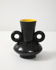 Poet Laval Matte Black Glazed Vase