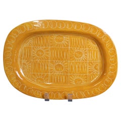 Assiette en céramique française vintage de Jacques Pouchain, de Poët-Laval