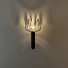 Poetic Cut-Glass Glow — Gardella Attrib. Brass Wall Sconce, 1950s
