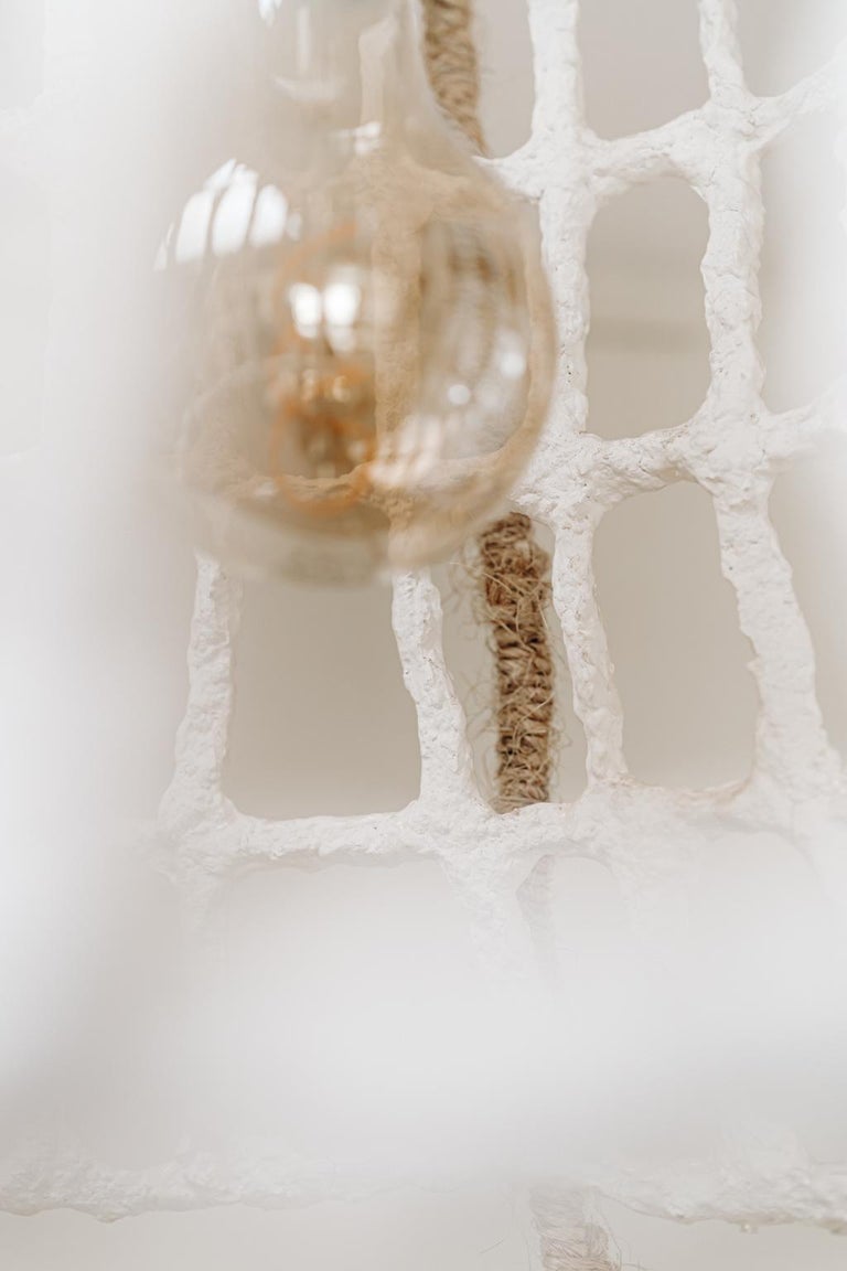 Poetic Papier Mâché Lamp/Chandelier For Sale at 1stDibs paper mache
